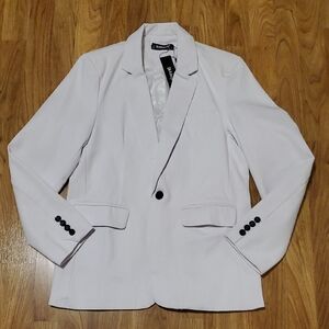 Allegra K Classic White Cotton Blazer NWT Womens Size S